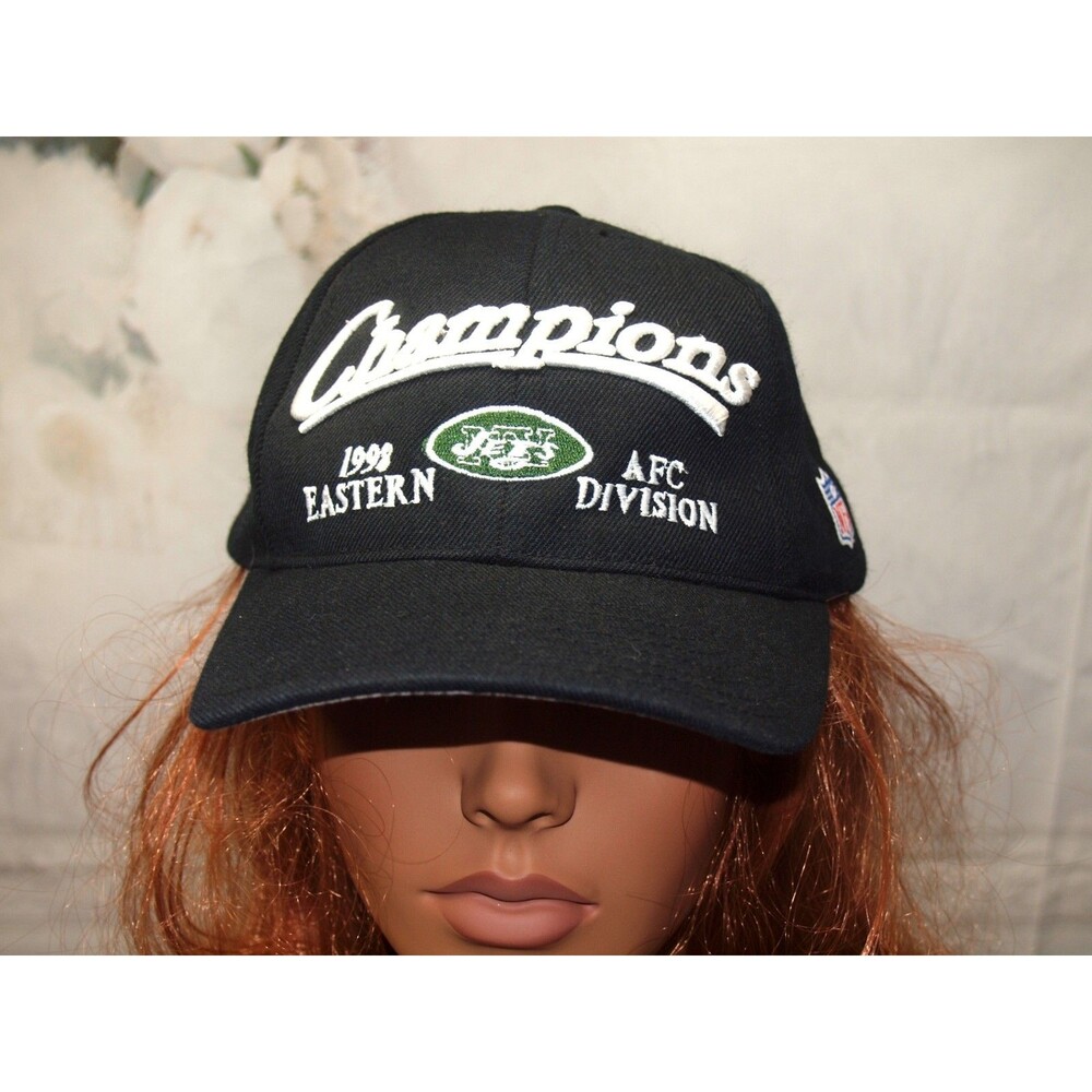 Vintage 1998 New York Jets NFL Division Champs Logo Athletic Snapback Hat OSFA
